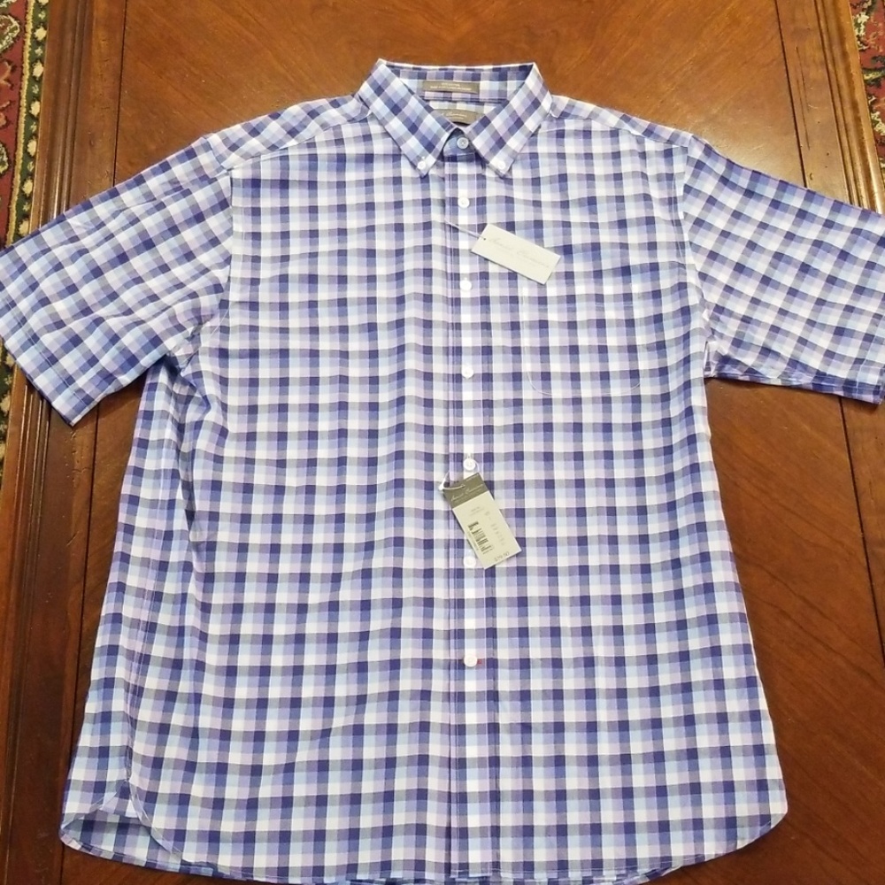 Daniel Cremiux plaid buttonup NWT